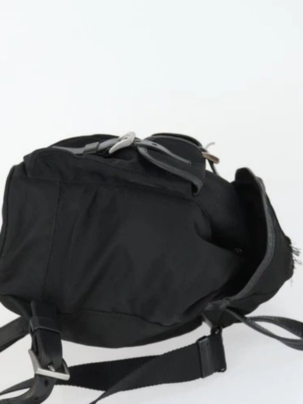 PRADA Backpack Nylon Black Silver Auth 169609 - Picture 3 of 16